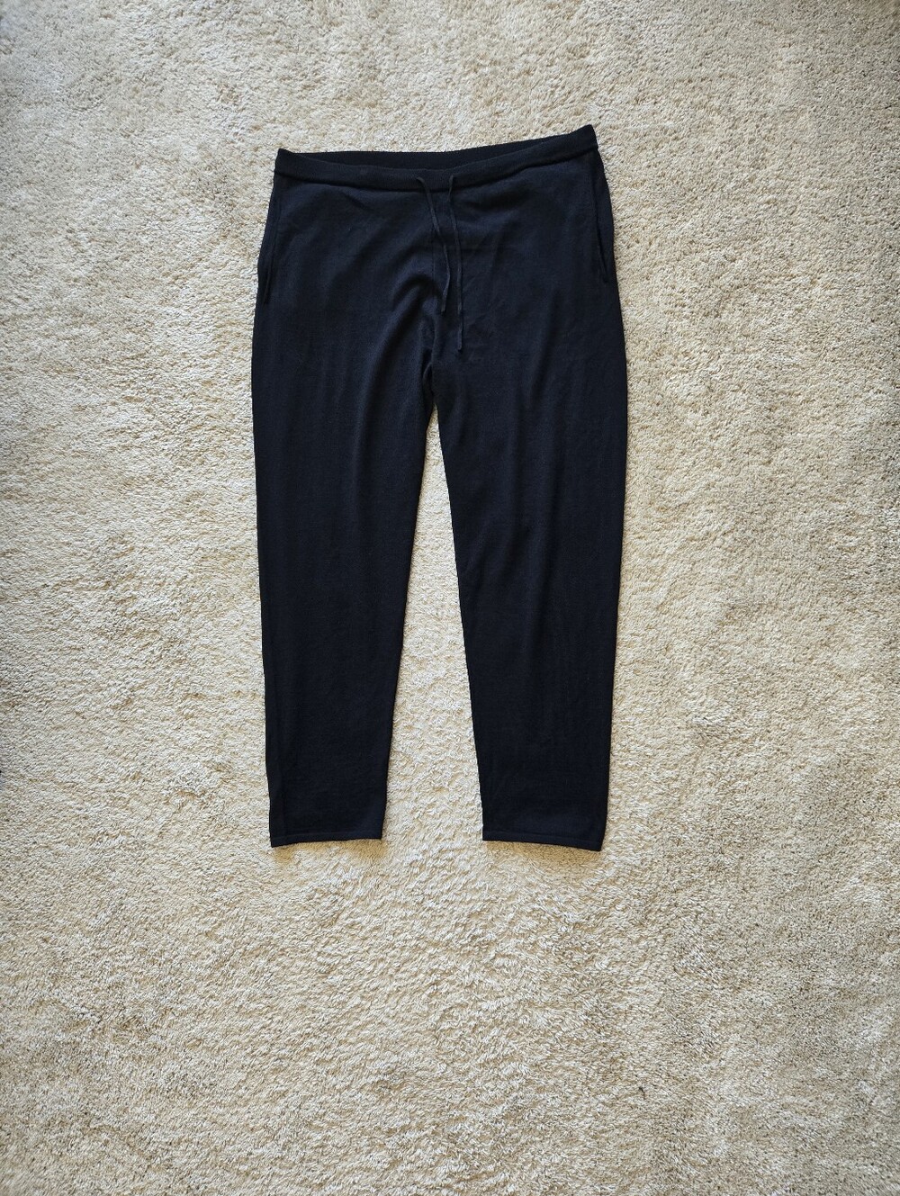 Eileen Fisher Wool Knit Pant Womens XL Black Straight